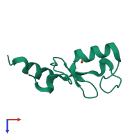 PDB entry 5o75 coloured by chain, top view.
