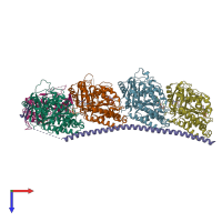 PDB entry 5o7a coloured by chain, top view.