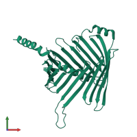 PDB entry 5o8o coloured by chain, front view.