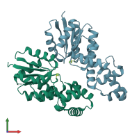 PDB entry 5o8z coloured by chain, front view.