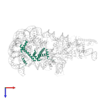 Histone H3.2 in PDB entry 5o9g, assembly 1, top view.