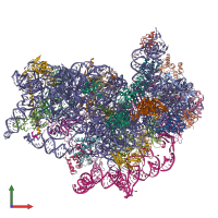 PDB entry 5oa3 coloured by chain, front view.