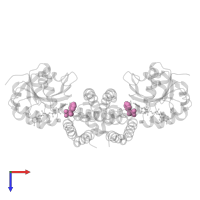 2,2,2-trifluoromethyl acetophenone hydrate in PDB entry 5ocm, assembly 2, top view.
