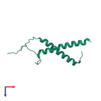 Growth hormone-binding protein in PDB entry 5oek, assembly 1, top view.