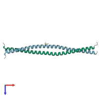 PDB entry 5oi7 coloured by chain, top view.