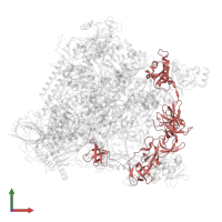 Transcription elongation factor SPT5 in PDB entry 5oik, assembly 1, front view.