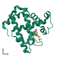 PDB entry 5ojc coloured by chain, front view.