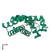 PDB entry 5ojc coloured by chain, top view.