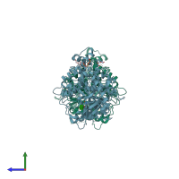 PDB entry 5ojk coloured by chain, side view.