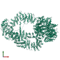 PDB entry 5ojs coloured by chain, front view.