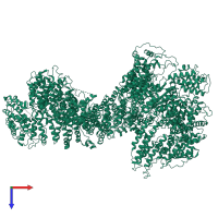 PDB entry 5ojs coloured by chain, top view.