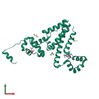 PDB entry 5ojy coloured by chain, front view.
