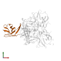 Nanobody (VHH) Nano-14 in PDB entry 5omm, assembly 1, front view.