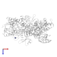 ZINC ION in PDB entry 5omw, assembly 1, top view.