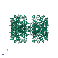 Glucosylglycerate hydrolase in PDB entry 5ont, assembly 1, top view.