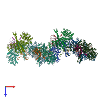 PDB entry 5oo6 coloured by chain, top view.