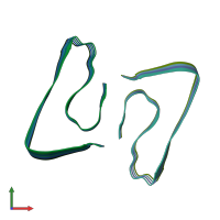 PDB entry 5oqv coloured by chain, front view.