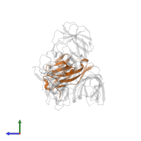 CMRF35-like molecule 1 in PDB entry 5or7, assembly 1, side view.
