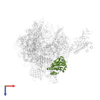 DNA-directed RNA polymerases I, II, and III subunit RPABC1 in PDB entry 5ot2, assembly 1, top view.