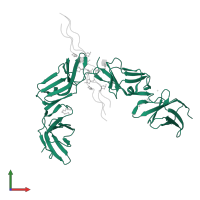 Platelet glycoprotein VI in PDB entry 5ou9, assembly 1, front view.