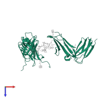 Platelet glycoprotein VI in PDB entry 5ou9, assembly 1, top view.