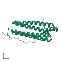 PDB entry 5ouz coloured by chain, front view.