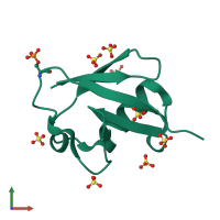 PDB entry 5oxh coloured by chain, front view.