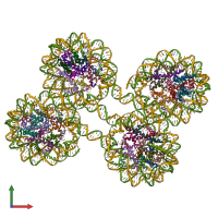 PDB entry 5oy7 coloured by chain, front view.