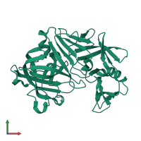 PDB entry 5p2l coloured by chain, front view.