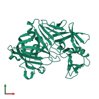 PDB entry 5p2n coloured by chain, front view.