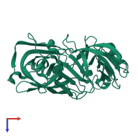 PDB entry 5p5k coloured by chain, top view.