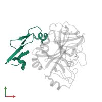 Factor VII light chain in PDB entry 5pa9, assembly 1, front view.