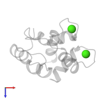 CALCIUM ION in PDB entry 5pal, assembly 1, top view.