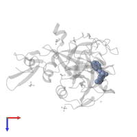 (2~{R})-2-(4-ethoxy-3-methoxy-phenyl)-2-(isoquinolin-6-ylamino)ethanoic acid in PDB entry 5pb0, assembly 1, top view.