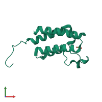 PDB entry 5pbz coloured by chain, front view.