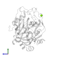 MAGNESIUM ION in PDB entry 5plb, assembly 1, side view.