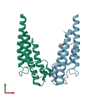 PDB entry 5ppg coloured by chain, front view.