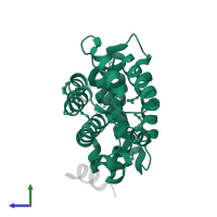 Bile acid receptor in PDB entry 5q0l, assembly 1, side view.