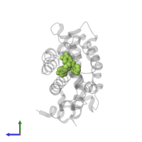 (2S)-2-cyclohexyl-2-{5,6-difluoro-2-[(R)-methoxy(phenyl)methyl]-1H-benzimidazol-1-yl}-N-(trans-4-hydroxycyclohexyl)acetamide in PDB entry 5q18, assembly 1, side view.