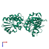 PDB entry 5q5m coloured by chain, top view.