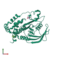 PDB entry 5qdh coloured by chain, front view.