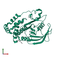 Tyrosine-protein phosphatase non-receptor type 1 in PDB entry 5qex, assembly 1, front view.
