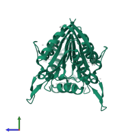 Protein FAM83B in PDB entry 5qhj, assembly 1, side view.