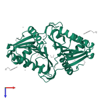 Protein FAM83B in PDB entry 5qhj, assembly 1, top view.