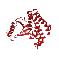 The deposited structure of PDB entry 5qiy contains 1 copy of Pfam domain PF10275 (Peptidase C65 Otubain) in Ubiquitin thioesterase OTUB2. Showing 1 copy in chain A.
