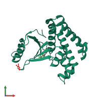 PDB entry 5qiy coloured by chain, front view.