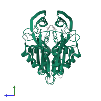 ADP-sugar pyrophosphatase in PDB entry 5qjm, assembly 1, side view.