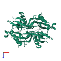 ADP-sugar pyrophosphatase in PDB entry 5qjm, assembly 1, top view.