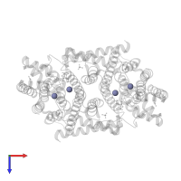 ZINC ION in PDB entry 5qqa, assembly 1, top view.