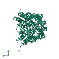 5-aminolevulinate synthase, erythroid-specific, mitochondrial in PDB entry 5qqs, assembly 1, side view.